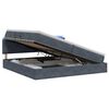 vidaXL Lit de rangement LED avec matelas Gris fonc&eacute; 200 x 200 cm