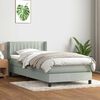 vidaXL Sommier &agrave; lattes de lit et matelas gris clair 90x220 cm velours