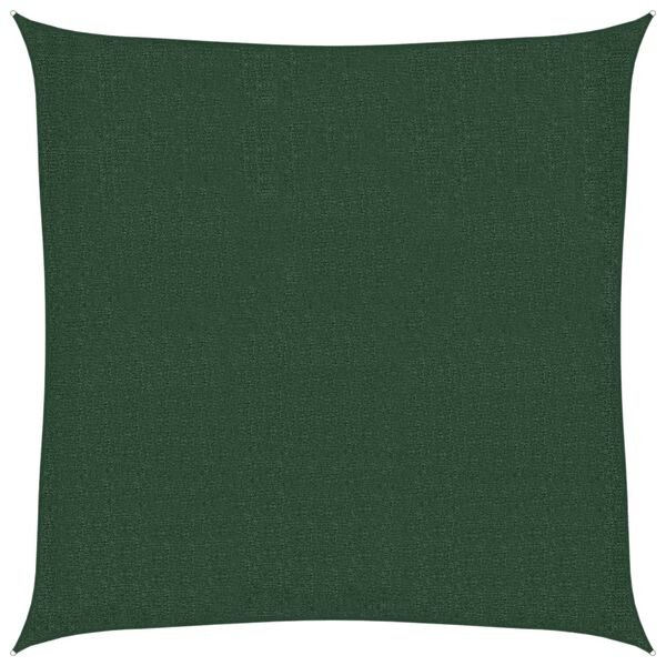 vidaXL Voile d'ombrage 160 g/m² Vert foncé 3x3 m PEHD
