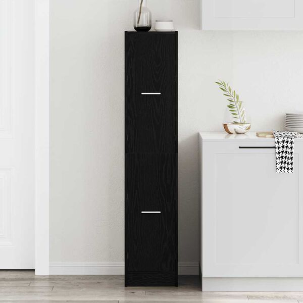 vidaXL Armoire d'apothicaire Ch&ecirc;ne noir 30x41x144,5 cm Bois d'ing&eacute;nierie