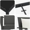 vidaXL Ensemble de salle à manger pour jardin 5 pcs Noir polyrotin