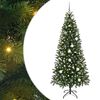 vidaXL Sapin de No&euml;l artificiel avec 300 LED Vert 210 cm PE et PVC
