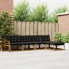 vidaXL Ensemble de canap&eacute;s d'ext&eacute;rieur 5 pcs Naturel et Noir