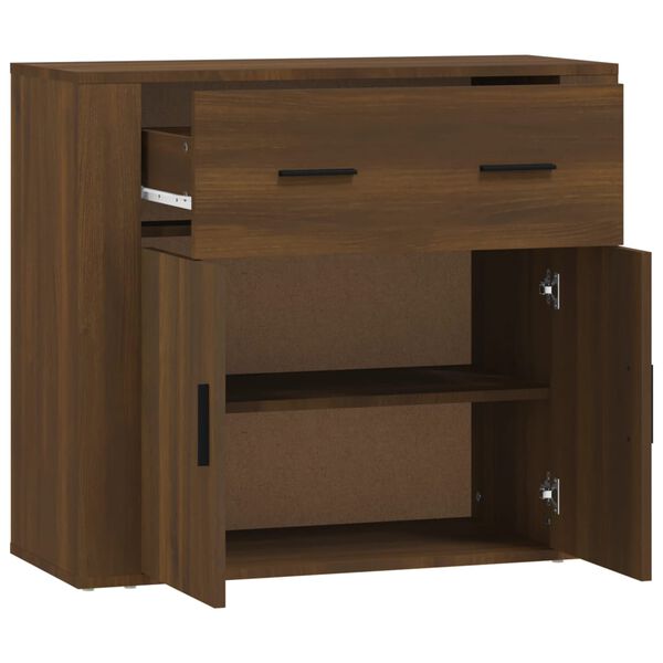 vidaXL Buffet Ch&ecirc;ne marron 80x33x70 cm Bois d'ing&eacute;nierie