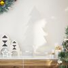 vidaXL Arbre de No&euml;l en bois pour d&eacute;coration blanc 80 cm pin massif