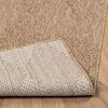 vidaXL Tapis de surface Carr&eacute; AGIRA Naturel 200 x 200 cm Polyester