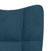 vidaXL Chaise de relaxation avec tabouret Bleu Velours