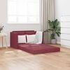 vidaXL Canap&eacute;-lit 2 en 1 rouge bordeaux 112x174x55 cm tissu