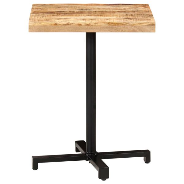vidaXL Table de bistro Carrée 60x60x75 cm Bois de manguier brut