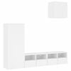 vidaXL Unit&eacute;s murales TV 4 pcs blanc bois d'ing&eacute;nierie