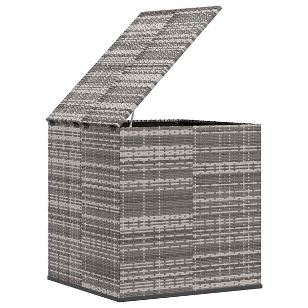 vidaXL Boîte à coussins de jardin Résine tressée 100x97,5x104 cm Gris