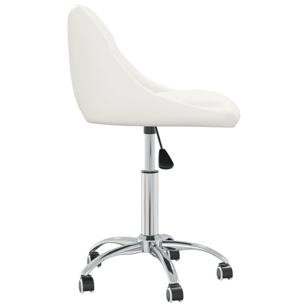 vidaXL Chaises pivotantes &agrave; manger lot de 6 blanc similicuir