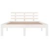 vidaXL Cadre de lit sans matelas blanc bois massif 200x200 cm