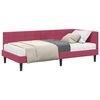 vidaXL Cadre de lit d'angle avec matelas 2 pc Bordeaux 90 x 200 cm
