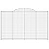 vidaXL Paniers à gabions arqués 2 pcs 300x30x180/200 cm fer galvanisé