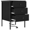 vidaXL Cabinet de chevet Ch&ecirc;ne noir 42 x 41 x 61 cm Bois d'ing&eacute;nierie