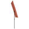 vidaXL Parasol de jardin avec m&acirc;t en aluminium 180x110 cm Terre cuite