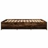 vidaXL Cadre de lit sans matelas chêne fumé 160x200 cm bois ingénierie