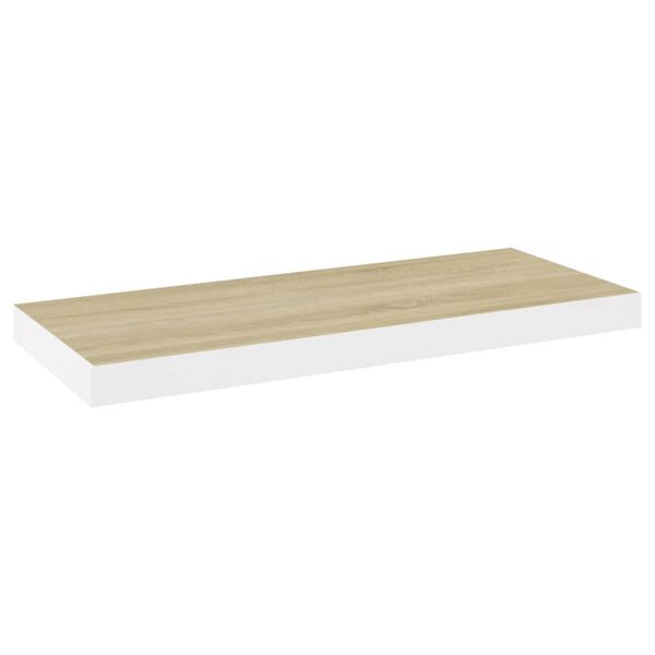 vidaXL Étagère murale flottante chêne et blanc 60x23,5x3,8 cm MDF