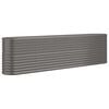 vidaXL Lit sur&eacute;lev&eacute; de jardin Acier galvanis&eacute; 260x40x68 cm gris