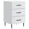 vidaXL Cabinet de chevet Blanc 43 x 41 x 66,5 cm Bois d'ing&eacute;nierie