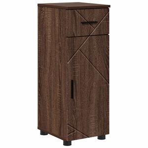 vidaXL Cabinet de salle de bain avec tiroir Ch&ecirc;ne brun 30 x 35 x 80 cm