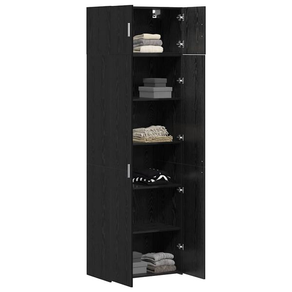 vidaXL Armoire de rangement 3 pcs Ch&ecirc;ne noir