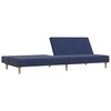 vidaXL Canap&eacute;-lit &agrave; 2 places Bleu Tissu