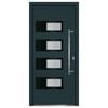 vidaXL Porte d'entr&eacute;e Anthracite 100x210 cm Aluminium et PVC