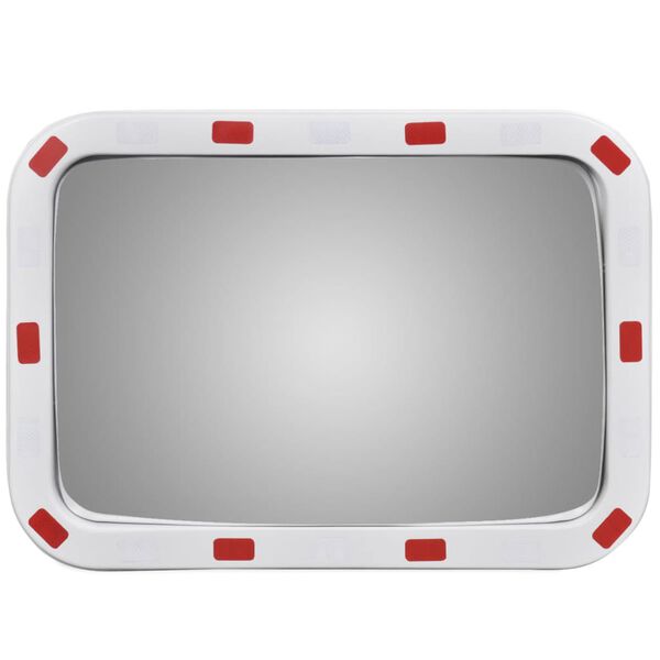 vidaXL Miroir de trafic convexe rectangulaire 40x60cm avec réflecteurs