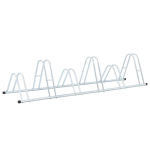 vidaXL Support de v&eacute;lo au sol autoportant pour 6 v&eacute;los acier galvanis&eacute;