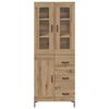 vidaXL Haut Armoire 2 pcs Ch&ecirc;ne artisanal Bois d'ing&eacute;nierie