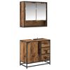 vidaXL Ensemble de mobilier de salle de bain 2 pcs Bois Ancien