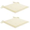 vidaXL Chaises de jardin et coussins lot de 2 Gris Bois acacia massif