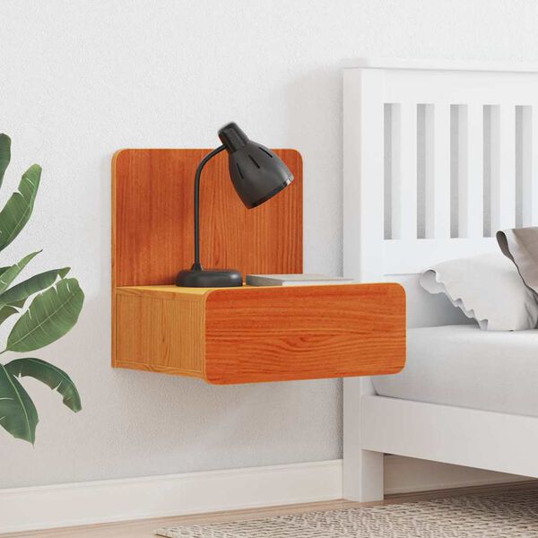 vidaXL Table de chevet Brun cire 44 x 32,5 x 40 cm Bois massif en pin