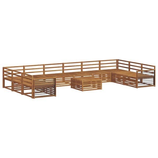 vidaXL Ensembles de canap&eacute;s 11 pcs Naturel Bois d'Acacia Massif