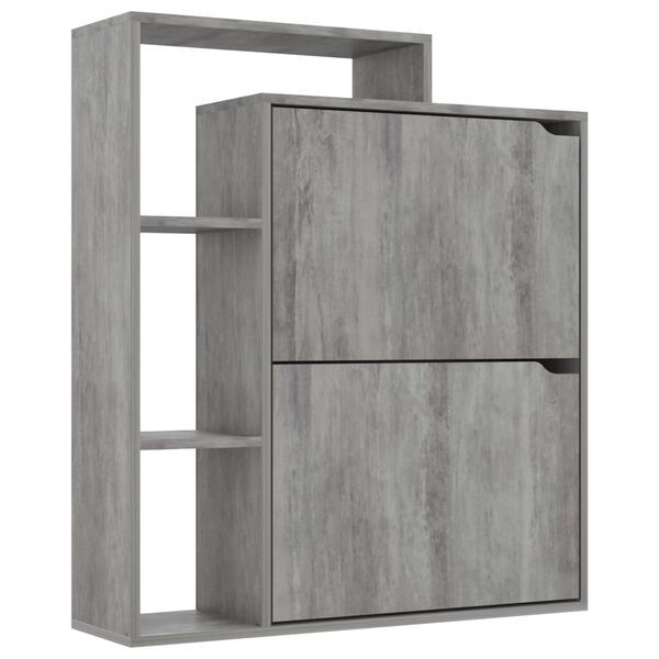 vidaXL Armoire à chaussures Béton 79,5x24x90,5 cm Aggloméré
