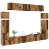 vidaXL Ensemble de meuble TV mural 8 pcs vieux bois bois d'ing&eacute;nierie