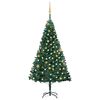 vidaXL Arbre de No&euml;l artificiel pr&eacute;-&eacute;clair&eacute; et boules vert 180 cm PVC
