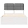 vidaXL Cadre de lit avec t&ecirc;te de lit rembourr&eacute;e Gris clair