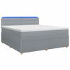 vidaXL Lit boxspring avec matelas Gris clair 160 x 200 cm Tissu