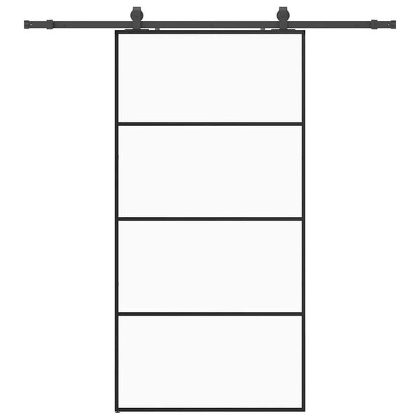 vidaXL Porte coulissante kit de quincaillerie noir 102,5x205 cm