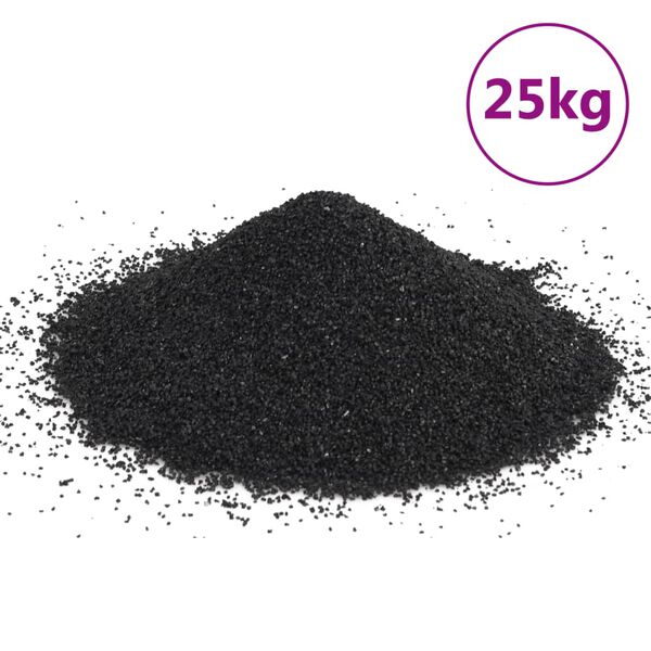 vidaXL Sable pour aquarium 25 kg noir 0,2-2 mm