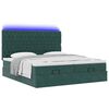 vidaXL Cadre de lit ottoman avec matelas vert fonc&eacute; 200x200 cm velours