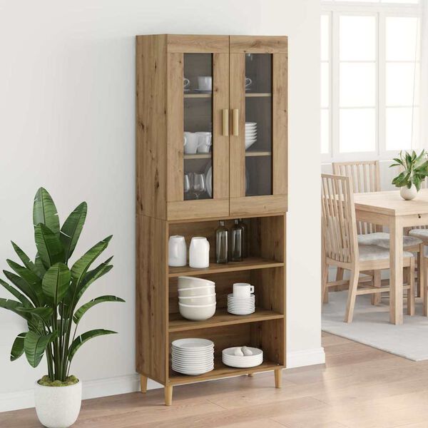 vidaXL Haut Armoire Ch&ecirc;ne artisanal 69,5 x 34 x 180 cm
