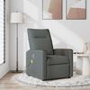 vidaXL Fauteuil inclinable de massage en tissu gris fonc&eacute;