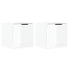 vidaXL Tables de chevet 2 pcs blanc brillant 40x39x40 cm
