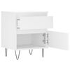 vidaXL Tables de chevet 2 pcs blanc 40x35x50 cm bois d&rsquo;ing&eacute;nierie