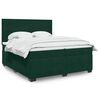 vidaXL Sommier &agrave; lattes de lit et matelas Vert fonc&eacute; 200x200cm Velours
