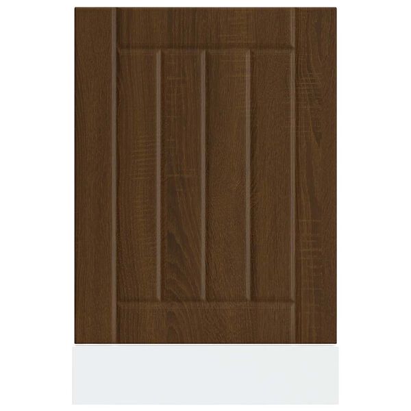 vidaXL Panneau de lave-vaisselle Lucca chêne marron bois d'ingénierie